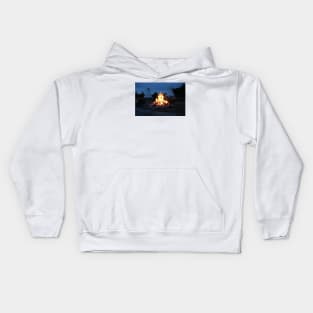 Indian Tipi Fire / Swiss Artwork Photography Kids Hoodie